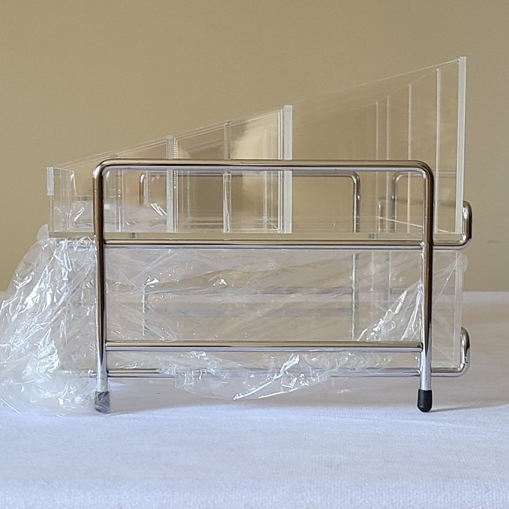 New Frontgate Luciana Acrylic Makeup Vanity Organizer 1-Drawer - Picture 4 of 9
